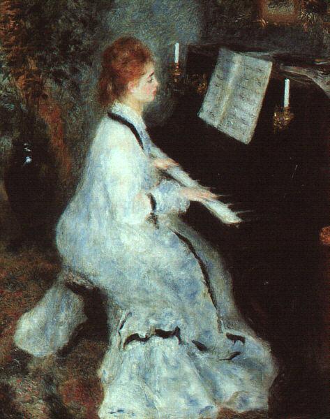 Pierre Renoir Lady at Piano oil painting image